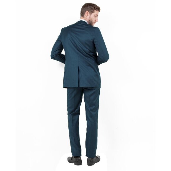 Sharkskin Slim Fit Mens 2-Piece Suit, Mid Navy - Picture 7 of 7